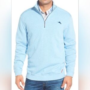 Tommy Bahama Blue Antigua Half Zip Pullover XLT